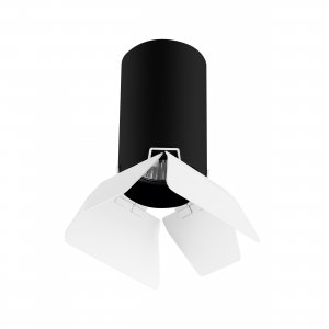 Чёрно-белый накладной светильник софит «Rullo»
