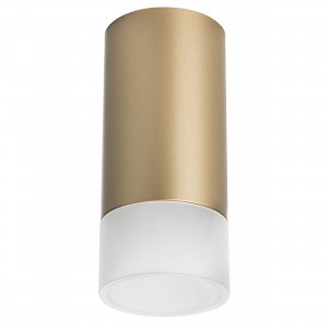 Накладной потолочный светильник цилиндр, золотой/матовый «Rullo»