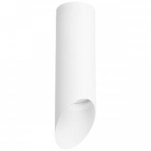 Белый накладной потолочный светильник срезанный цилиндр «Rullo»