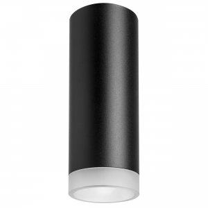 Чёрный накладной потолочный светильник светильник «Rullo»