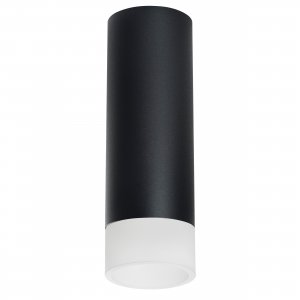 Накладной потолочный светильник цилиндр, чёрный «Rullo»