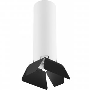 Бело-чёрный накладной потолочный светильник софит «Rullo»