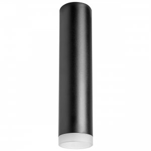 Чёрный накладной потолочный светильник цилиндр «Rullo»
