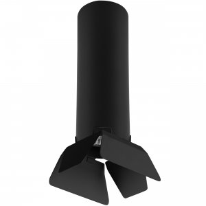 Чёрный накладной потолочный светильник «Rullo»
