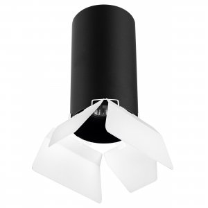 Чёрно-белый накладной светильник прожектор «Rullo»