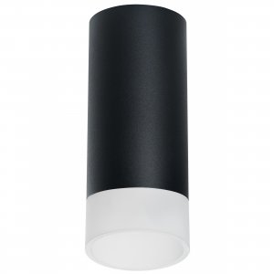 Накладной потолочный светильник цилиндр, чёрный «Rullo»