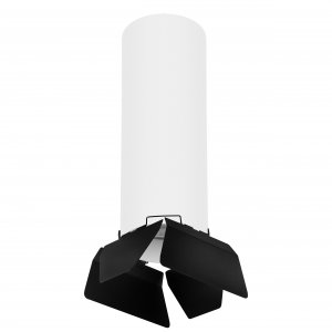 Бело-чёрный накладной потолочный светильник прожектор «Rullo»