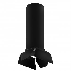 Чёрный накладной потолочный светильник «Rullo»