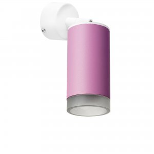 Бело-розовый поворотный светильник спот «Rullo»