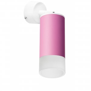 Накладной поворотный светильник, белый/розовый «Rullo»