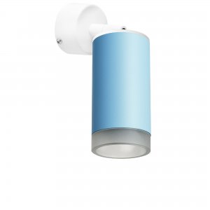 Бело-голубой поворотный светильник спот «Rullo»