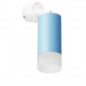 Бело-голубой накладной поворотный светильник «Rullo»