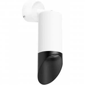 Бело-чёрный накладной поворотный светильник «Rullo»