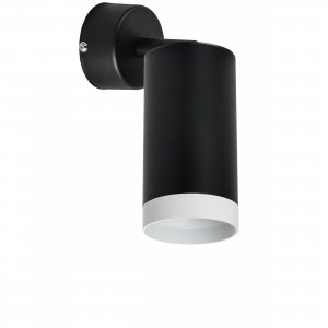 Накладной поворотный светильник, чёрный/белый «Rullo»
