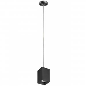 Чёрный прямоугольный подвесной светильник «Rullo»