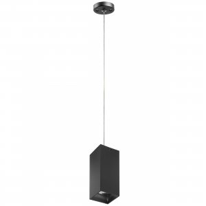 Чёрный прямоугольный подвесной светильник «Rullo»