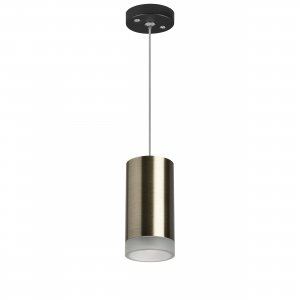 Чёрно-бронзовый подвесной светильник цилиндр «Rullo»