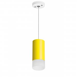 Подвесной светильник цилиндр, белый/жёлтый «Rullo»