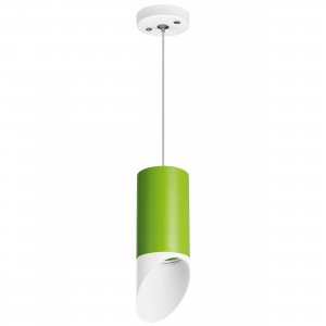 Зелёный подвесной светильник цилиндр «Rullo»