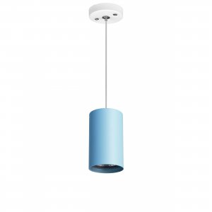 Голубой подвесной светильник цилиндр «Rullo»