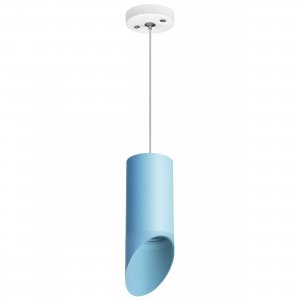 Голубой подвесной светильник цилиндр «Rullo»