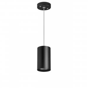 Чёрный подвесной светильник цилиндр Ø6см «Rullo»