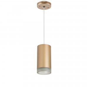 Золотой подвесной светильник цилиндр «Rullo»