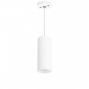 Белый подвесной светильник цилиндр Ø6см «Rullo»