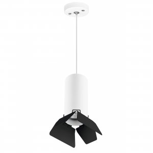Бело-чёрный подвесной светильник софит «Rullo»