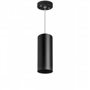 Чёрный подвесной светильник цилиндр 15*6см «Rullo»