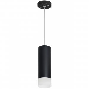 Чёрный подвесной светильник цилиндр «Rullo»