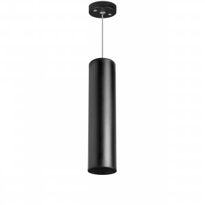 Чёрный подвесной светильник цилиндр 25*6см «Rullo»