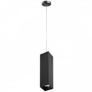 Чёрный подвесной прямоугольный светильник «Rullo»