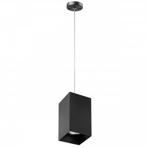 Чёрный подвесной прямоугольный светильник «Rullo»