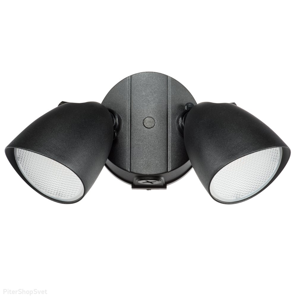Чёрный уличный накладной поворотный светильник 10Вт 3000К IP54 «Diva» 374237