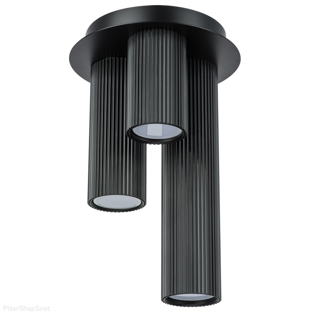 Чёрный тройной потолочный светильник «Roma» 718037