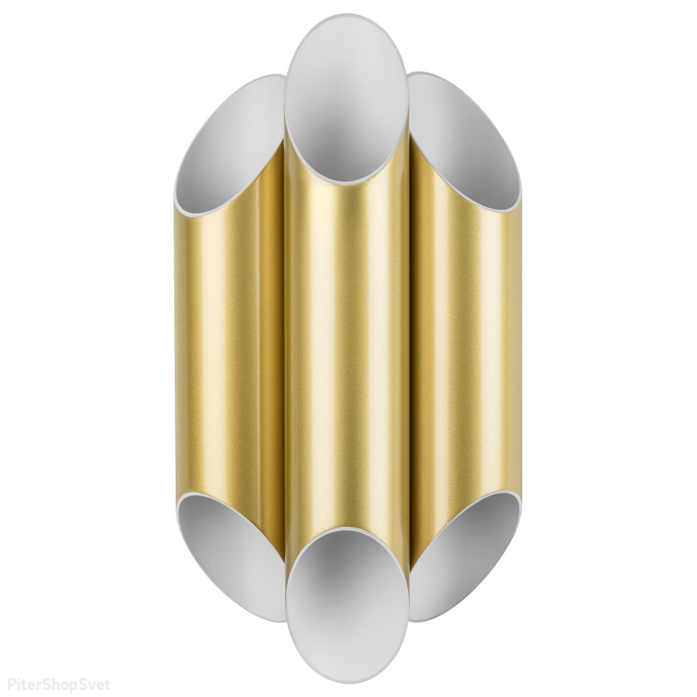 Настенный светильник из труб золотого цвета для подсветки «Siena» 720662
