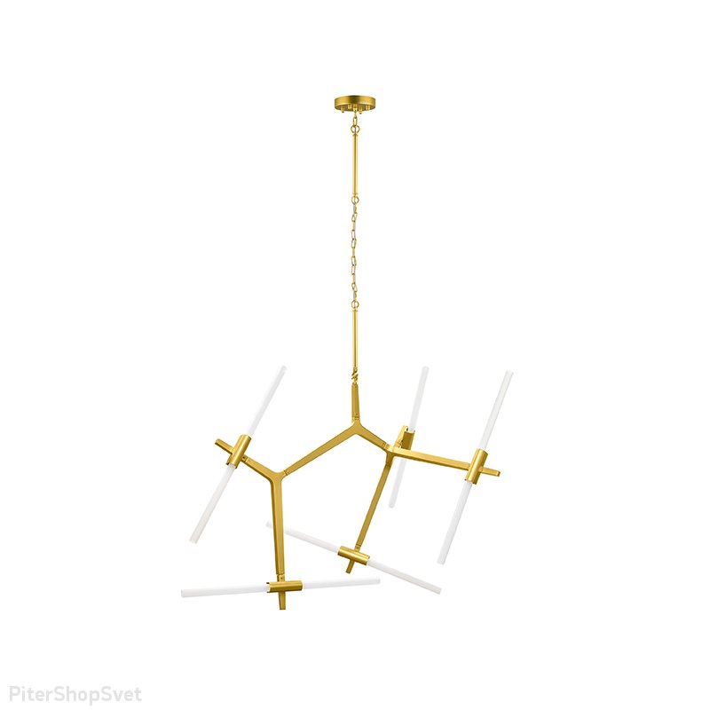 Подвесная люстра стержни золотого цвета «Struttura» 742103