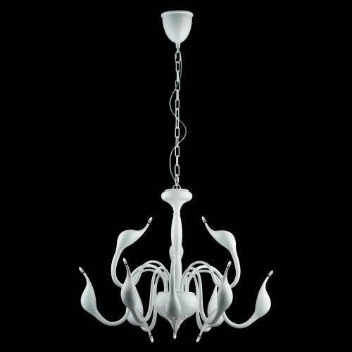 Белая подвесная люстра лебеди «CIGNO COLLO» 751126