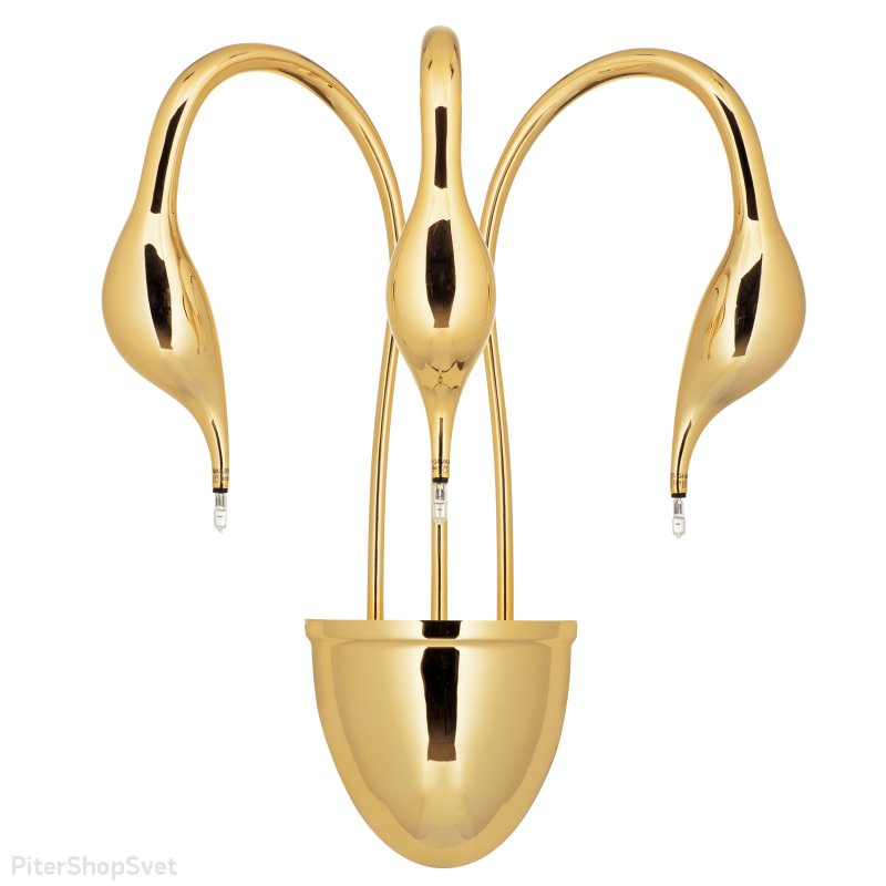 Бра золотые лебеди «CIGNO COLLO» 751632