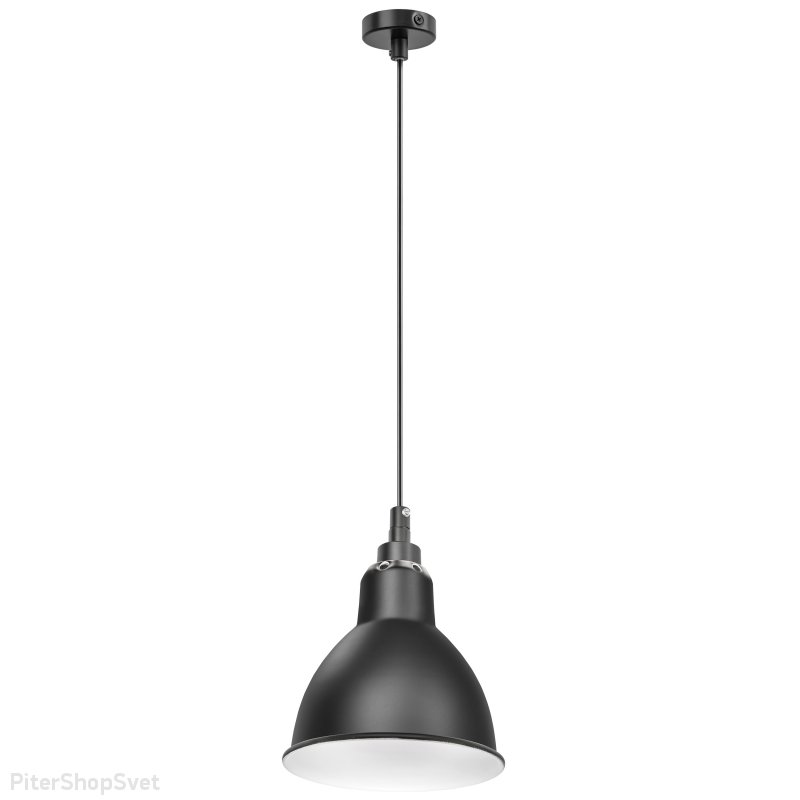 Чёрный купольный подвесной светильник «Loft» 765017