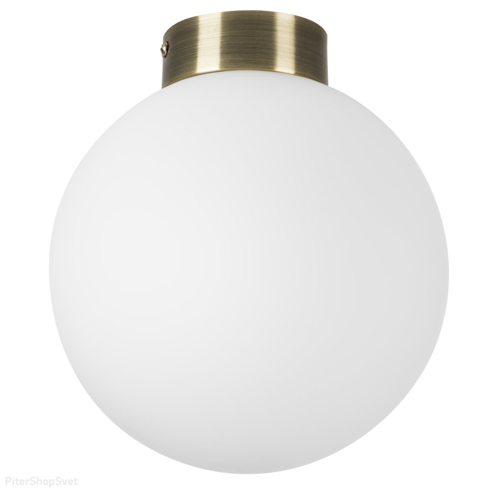 Накладной светильник шар Ø20см, бронзовое основание «Globo» 812021