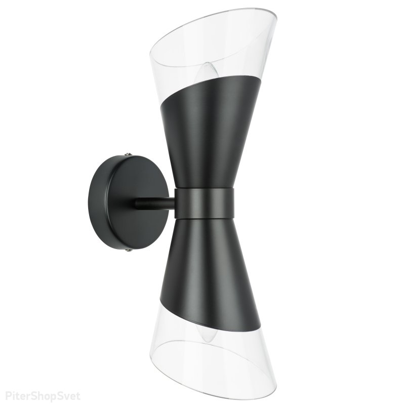 Чёрный двухсторонний настенный светильник для подсветки «Strato» 817627