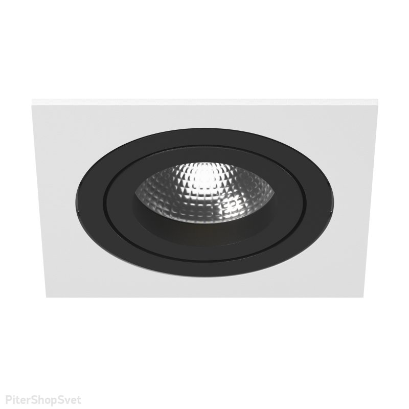Бело-чёрный встраиваемый светильник «Intero 16» i51607