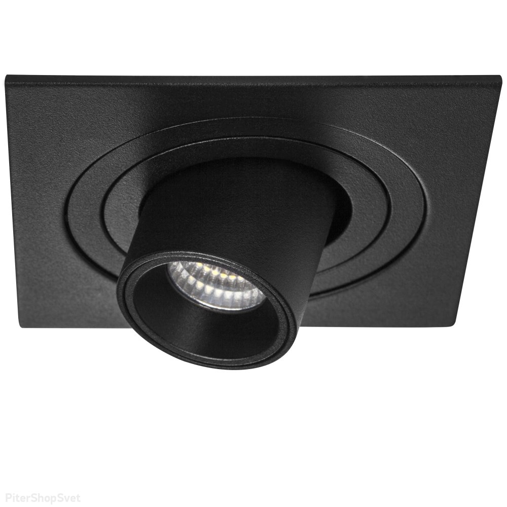 7Вт 3000К чёрный квадратный встраиваемый поворотный светильник «Intero Tubo Led» i517172