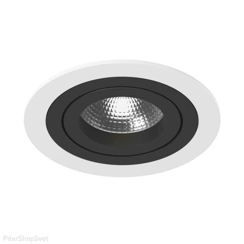 Бело-чёрный встраиваемый светильник «Intero 16» i61607