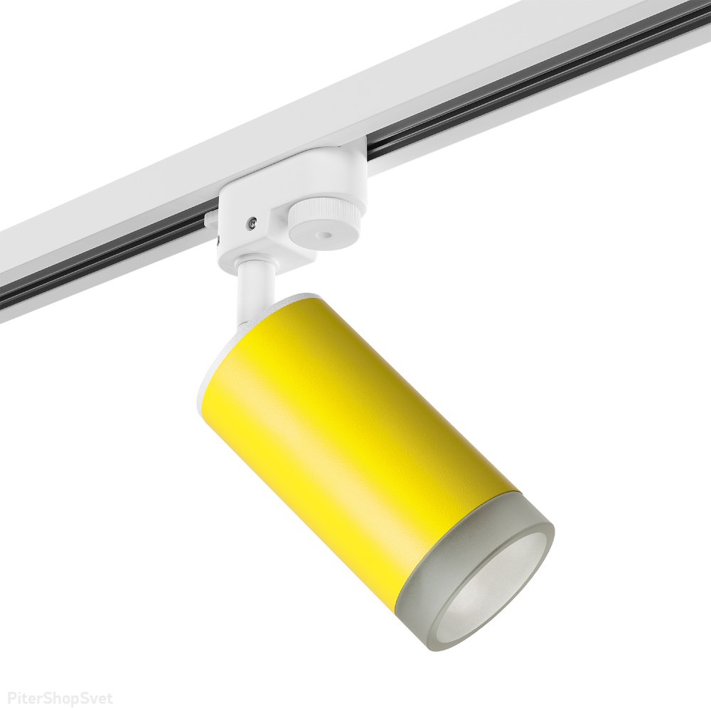 Бело-жёлтый однофазный трековый светильник «Rullo» R1T43330