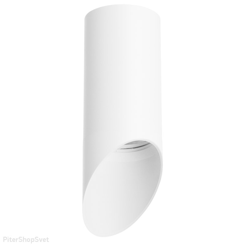 Белый накладной потолочный светильник срезанный цилиндр «Rullo» R43636