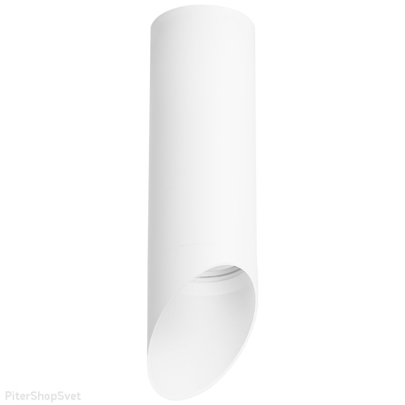 Белый накладной потолочный светильник срезанный цилиндр «Rullo» R48636
