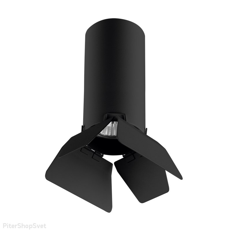 Чёрный накладной потолочный светильник «Rullo» R487437